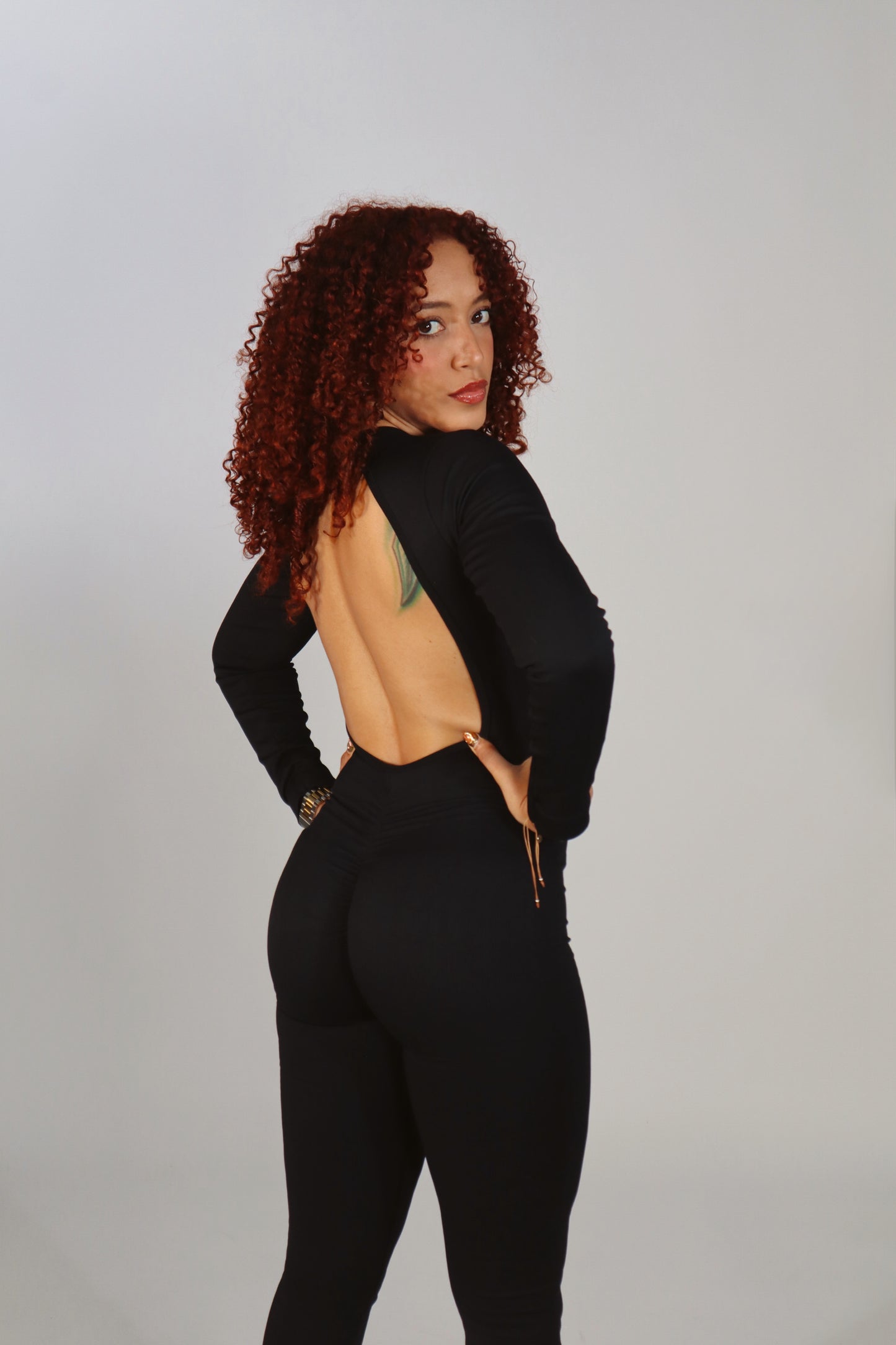 Sculpt Long Onsie (Black)