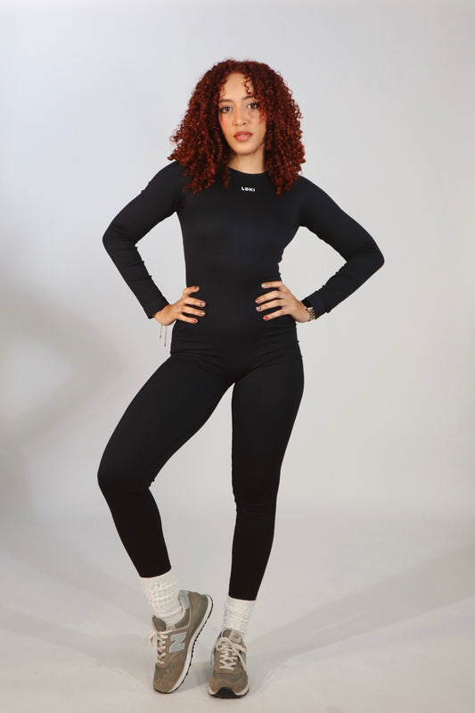 Sculpt Long Onsie (Black)