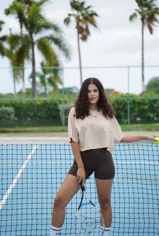 Loki Crop Tee (Beige)