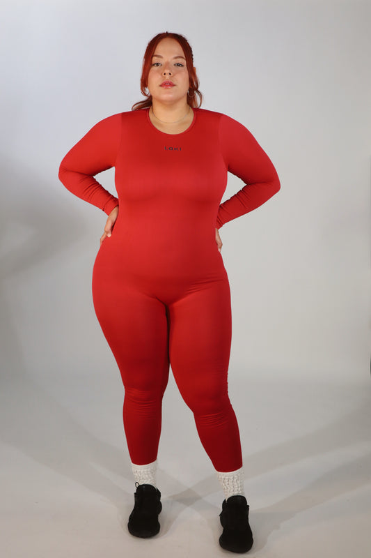 Sculpt Long Onsie (Red)