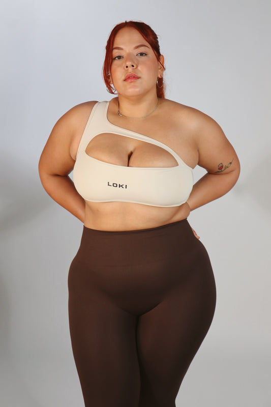 Cutout Sport Bra with Headband