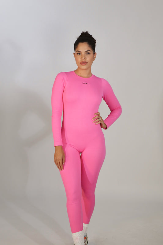 Sculpt Long Onesie (Pink)